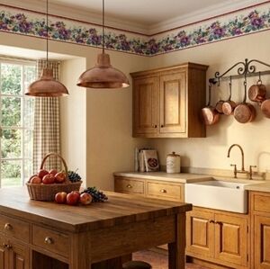 WAVERLY Floral Wallpaper Border Lot of 2, Five Yards Each, in Package